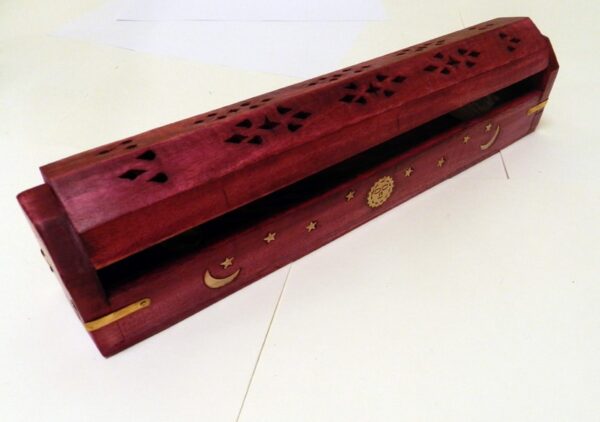 Wooden Incense Burner Coffin Box